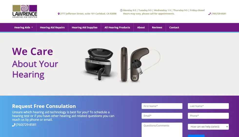 Lawrence Hearing Aid Center project preview