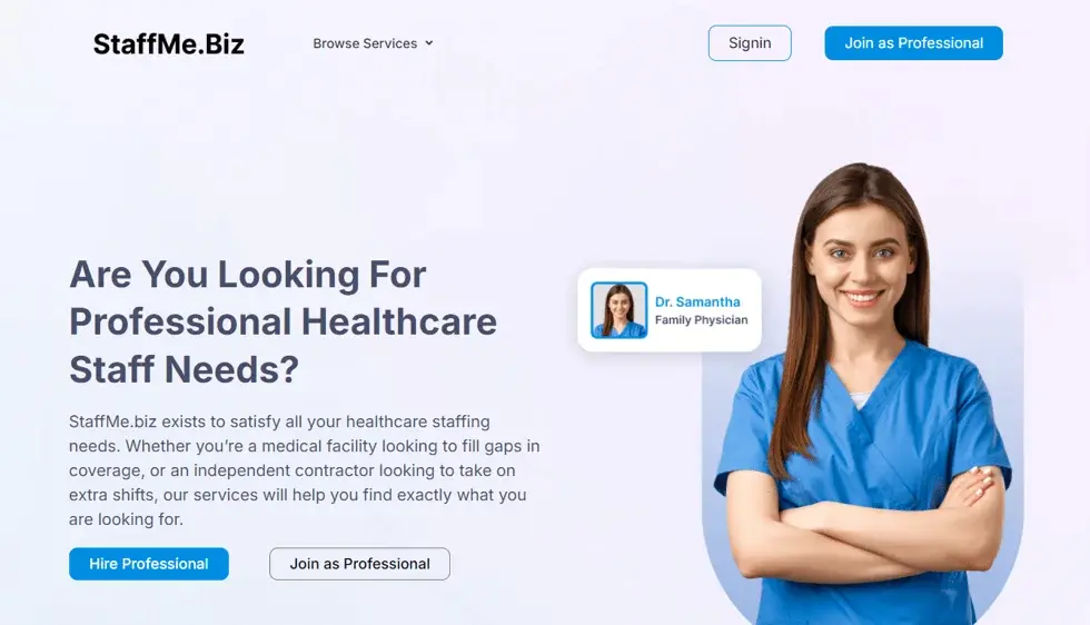 Staff Me — Medical staff onboarding project preview