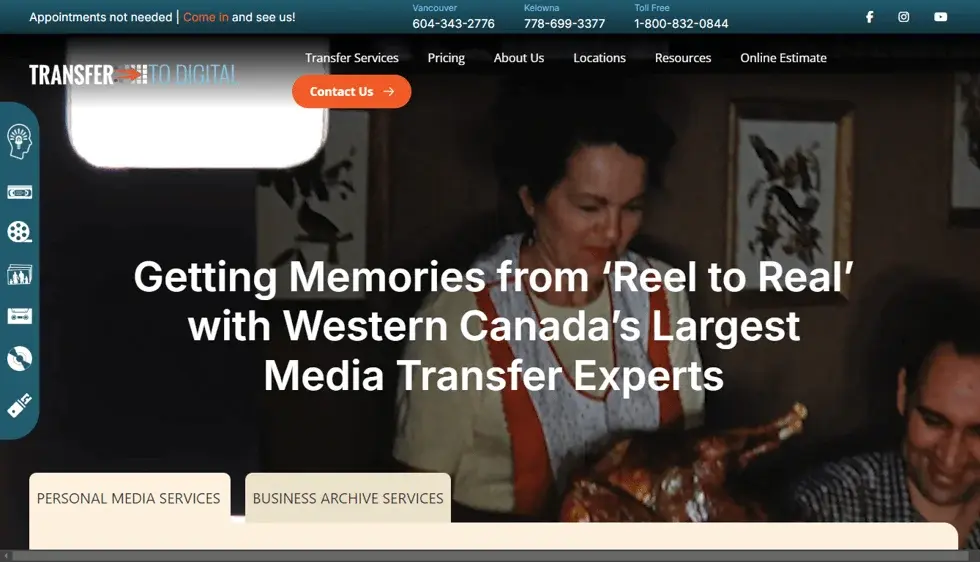 Transfer to Digital project preview